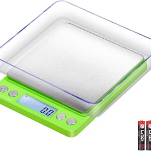 Fuzion Digital Scale .1 Gram Accuracy, 3000g Mini Food Scales for Herb, Spice, Jewelry, Gold, Small Food Scale - Weight Gram and Oz