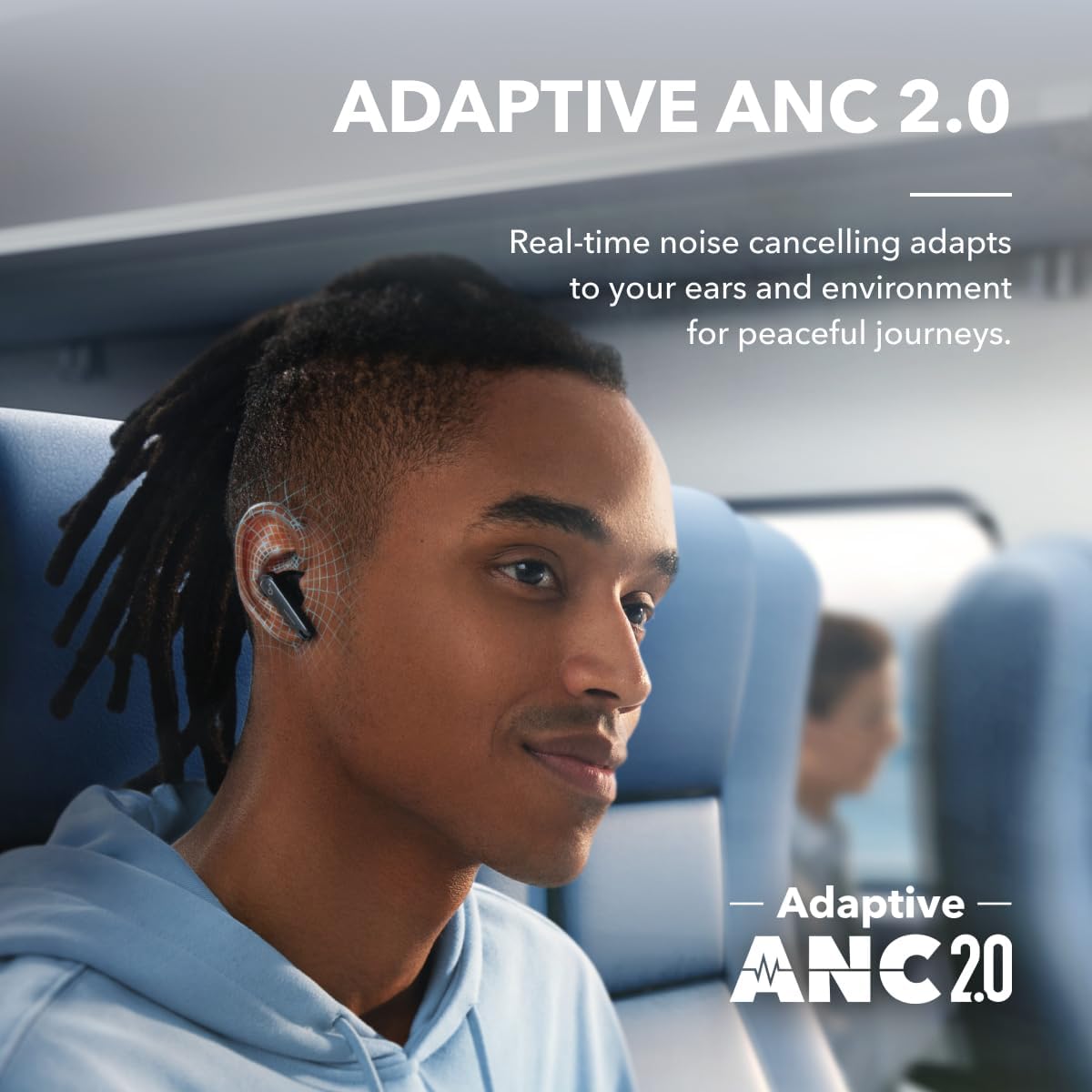 soundcore by Anker Liberty 4 NC Wireless Earbuds, 98.5% Noise Reduction, Adaptive Noise Cancelling to Ears and Environment, Hi-Res Sound, 50H Battery, Wireless Charging, Bluetooth 5.3 - Image 3