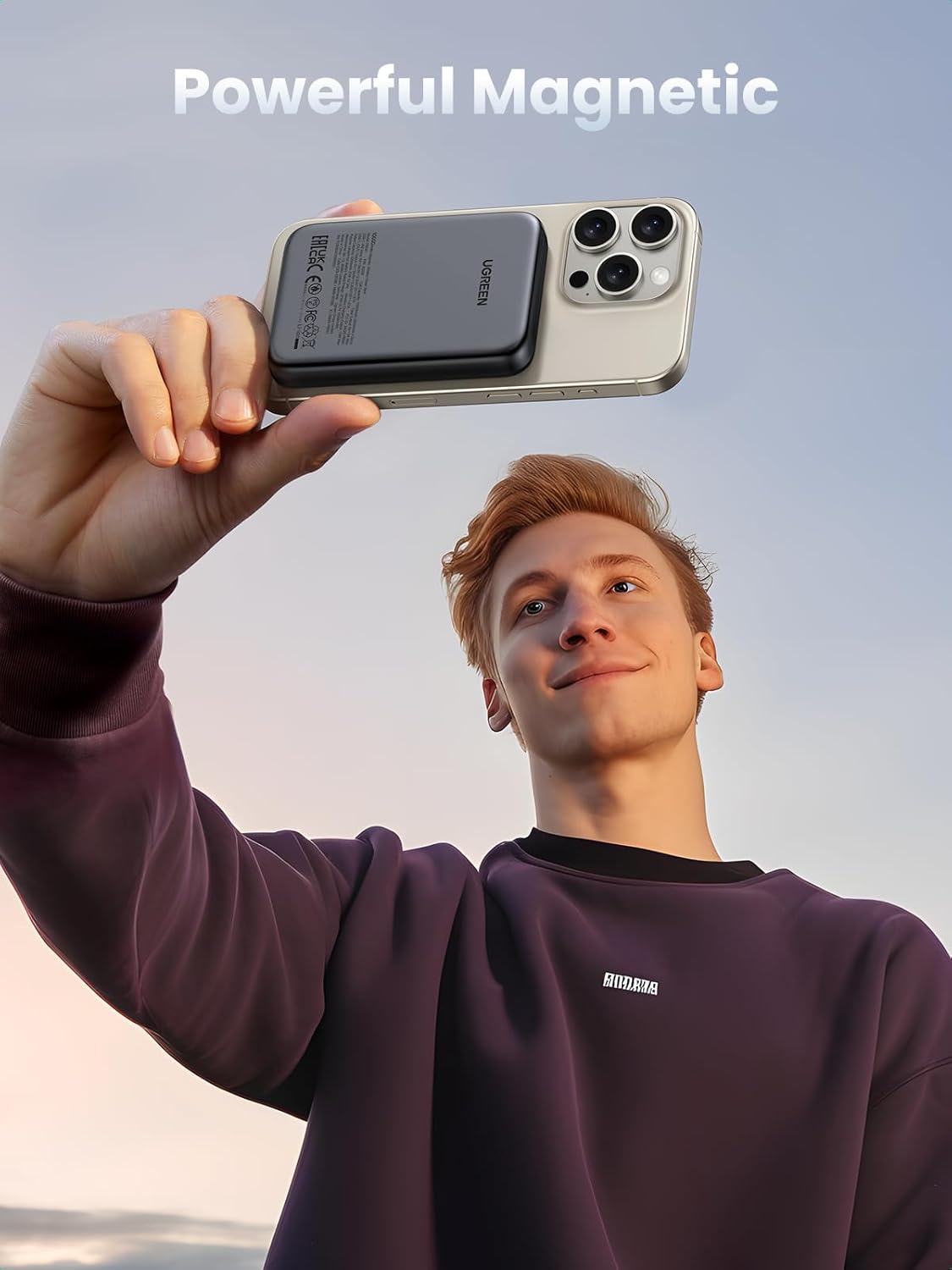 UGREEN Magnetic Power Bank, 10,000mAh Wireless Portable Charger, PD 20W Fast Charging Battery Pack with USB-C for Magsafe, iPhone 16/16 Pro/15/15 Plus/15 Pro/15 Pro Max, iPhone14/13/12 Series, Black - Image 3