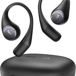 EarFun OpenJump Open Ear Headphones, Wireless Earbuds with Ergonomic Earhook, Hi-Res Sound, LDAC, 4 Mics ENC Call, 42H Playtime, Multipoint Connection, IPX7 Waterproof, Snug Fit for Workout, Running