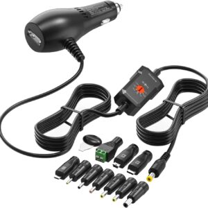 34W Car Charger Adapter with 5V 2A USB Port, 3V 4.5V 5V 6V 7.5V 9V 12V 2A Auto Cigarette Lighter Male Plug Truck Power Supply Adapter Cable for Car Appliances, Speaker, Seat Cushion and More