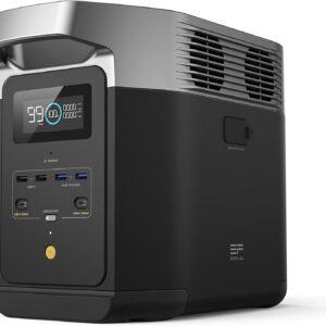 EF ECOFLOW Portable Power Station Delta 2, 1024Wh LiFePO4 (LFP) Battery, 1800W AC/100W USB-C Output, Solar Generator(Solar Panel Optional) for Home Backup Power, Camping & RVs