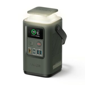 Anker Power Bank Power Station 60,000mAh,Portable Outdoor Generator 87W with Smart Digital Display, Retractable Auto Lighting and SOS Mode, Home Backup(PowerCore Reserve 192Wh) for Travel, Camping