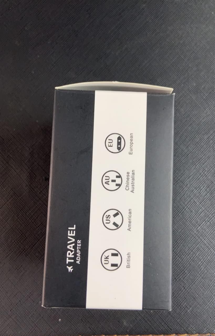 Travel Adapter, JOOMFEEN Worldwide All in One Universal Power Wall Charger AC Power Plug Adapter with Dual USB Charging Ports for USA EU UK AUS Cell Phone Laptop (Black) - Image 10