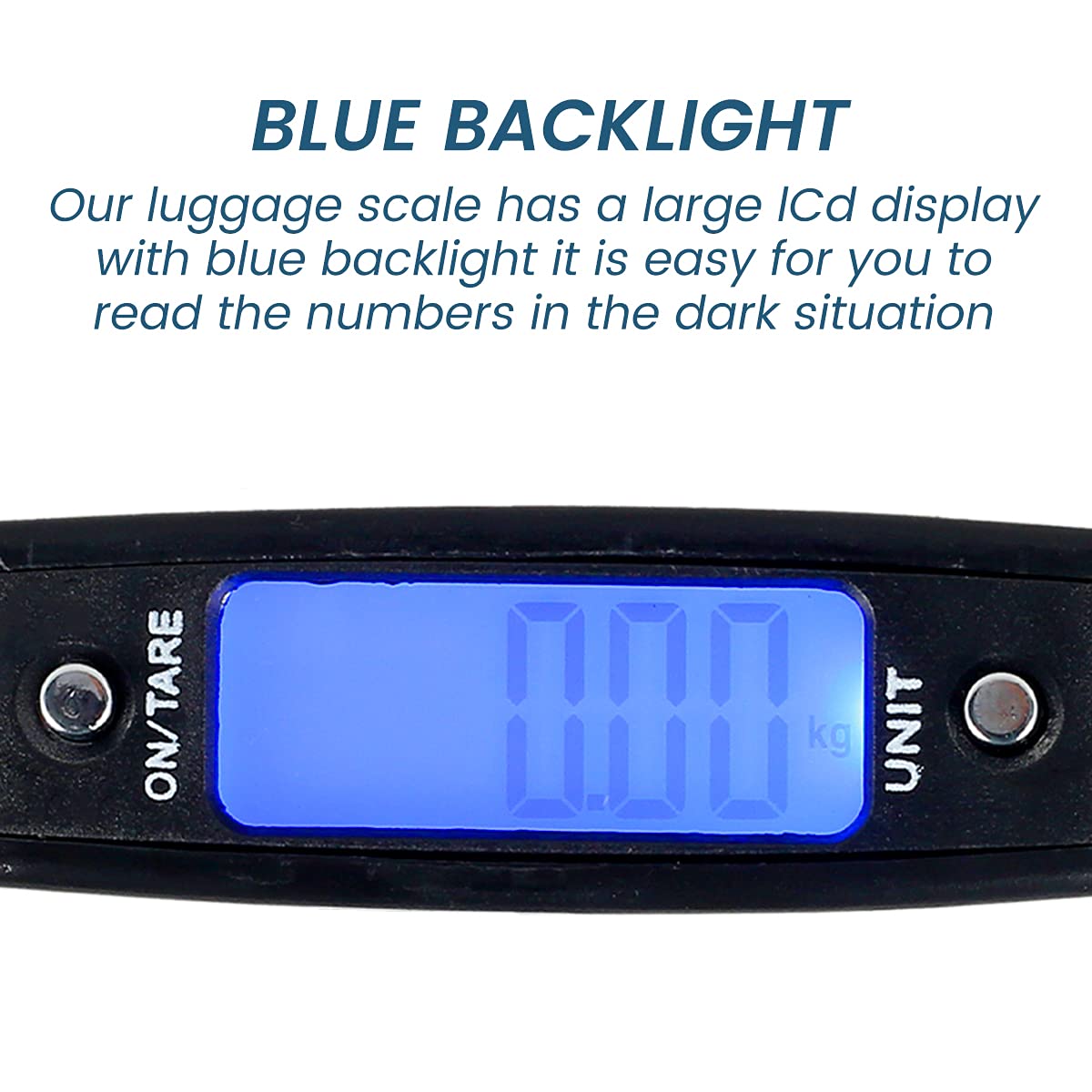Digital Luggage Scales, 50kg/110lb Electronic Hanging Scales, Portable Digital Luggage Scale with Backlight Digital Display Travel, Handheld Style Suitcase Scales with Hook for Travel Home Use - Image 4