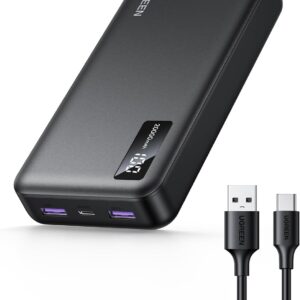 UGREEN Power Bank, 20000mAh 22.5W Portable Charger USB C Input&Output PD 3.0 Fast Charging Battery Pack with Digital Display for iPhone 16/15/14/13, Galaxy S24/S23, Pixel 8, ipad, LG, etc
