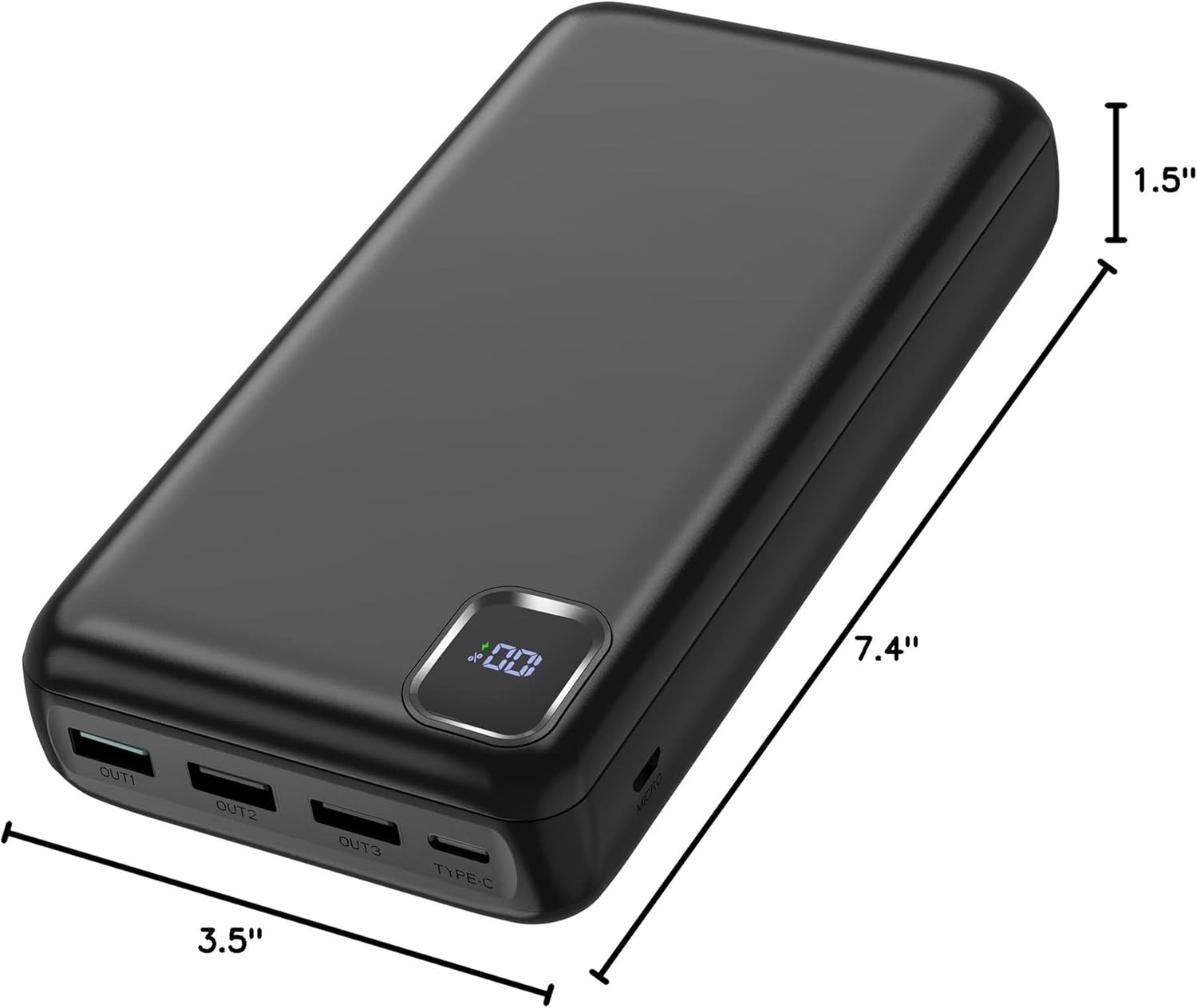 Portable-Charger-Power-Bank - 50000mAh Powerbank PD 30W and QC 4.0 Fast Charging External Battery Pack with USB-C LED 4 Outputs & 2 Inputs Portable Charging for iPhone 15 14 13 pro, Samsung - Image 7