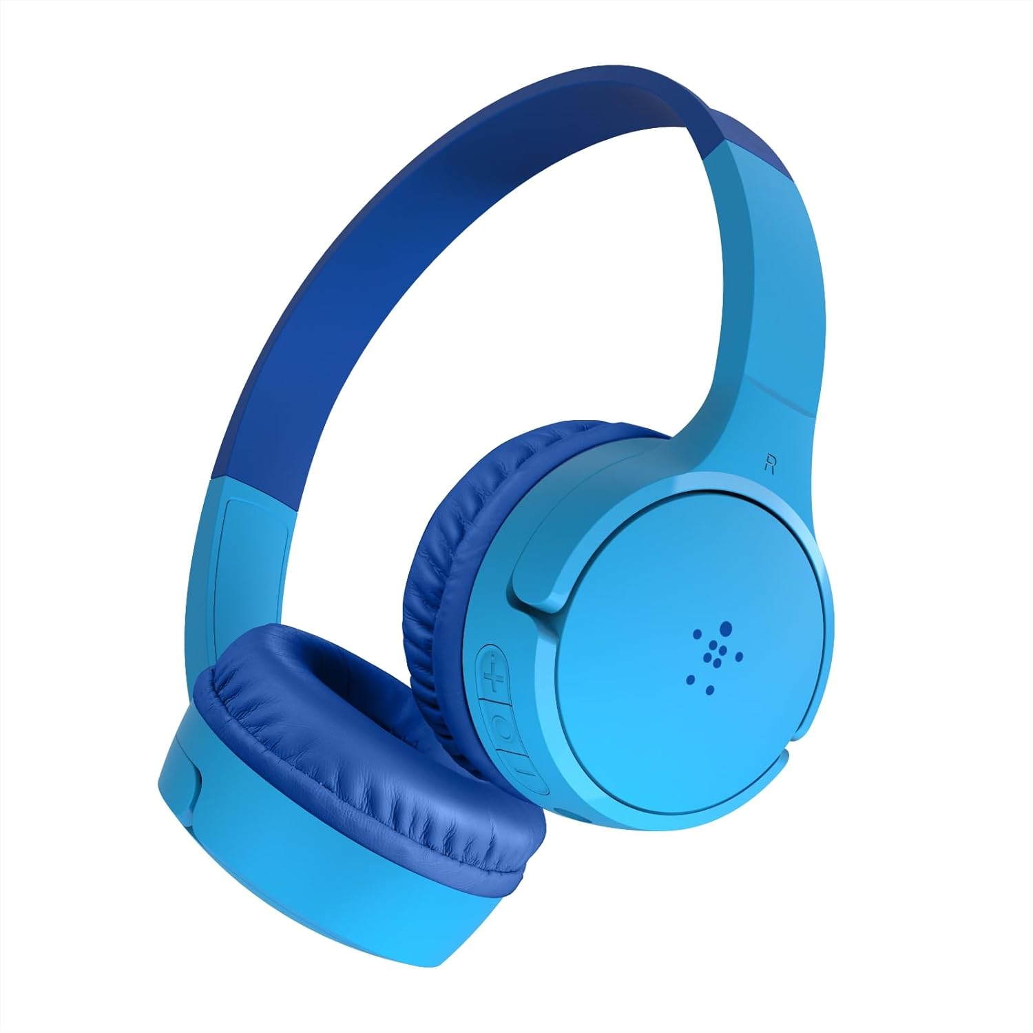 Belkin SoundForm Mini - Wireless Bluetooth Kids Headphones with 30H Battery Life, 85dB Safe Volume Limit, Built-in Microphone - Kids On-Ear Earphones for iPhone, iPad, Fire Tablet & More - Blue