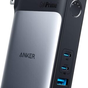 Anker GaNPrime Power Bank, 2-in-1 Hybrid Charger, 10,000mAh 30W USB-C Portable Charger with 65W Wall Charger, Works for iPhone 15/15 Plus/15 Pro/15 Pro Max/14/13, Samsung, Pixel, MacBook, Dell