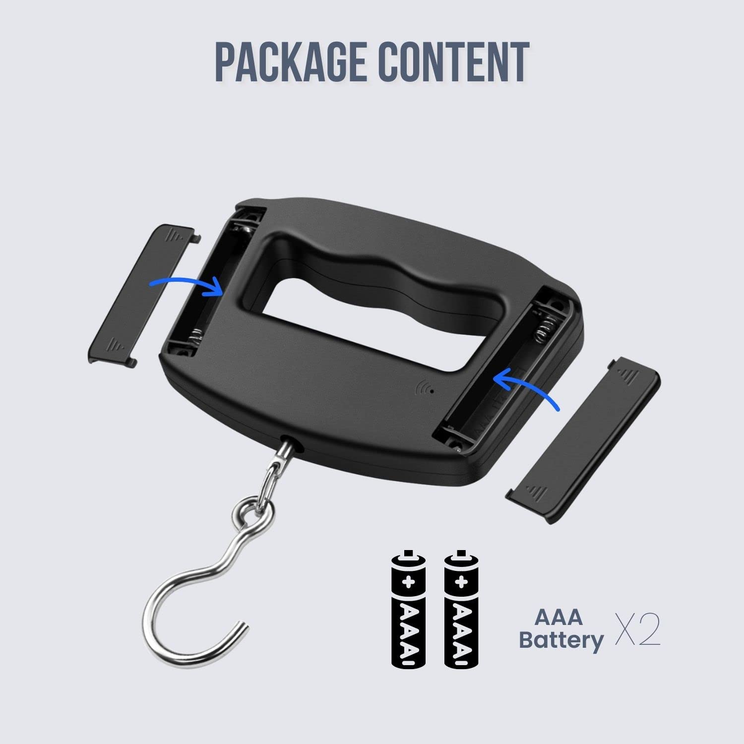 Flexzion Digital Luggage Scale, Baggage Weight Scale, 110 Lb (50 Kg) with 10g Deviation, Portable Handheld Suitcase Weight Scale with Hook for Travel, Fish Weighing, Black - Image 7