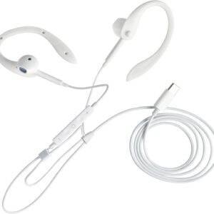 USB-C Wired Earbuds with Bendable Custom Earloops – Comfortable Fit, Sound, Compatible with Latest USB-C Phones