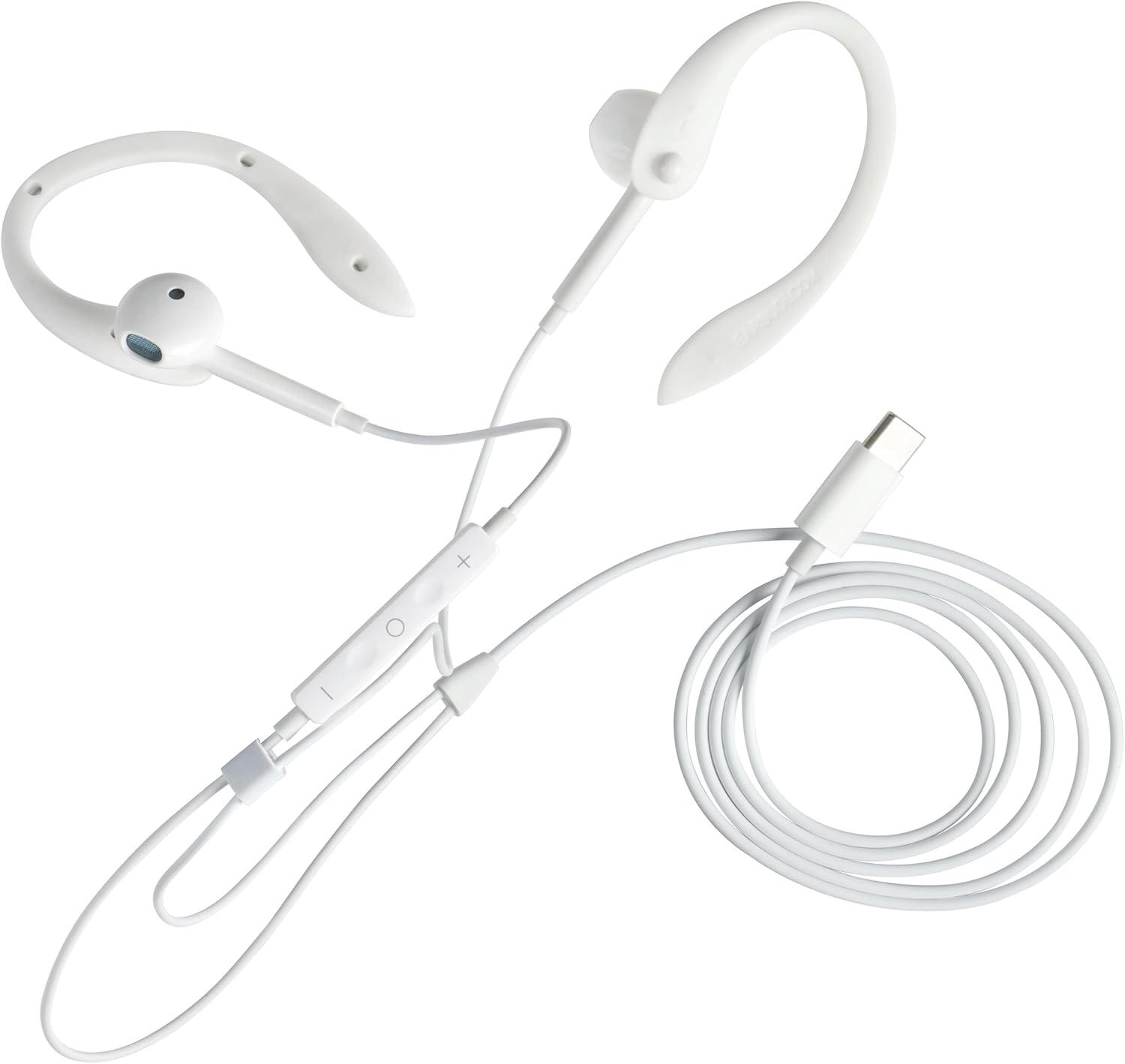 USB-C Wired Earbuds with Bendable Custom Earloops – Comfortable Fit, Sound, Compatible with Latest USB-C Phones