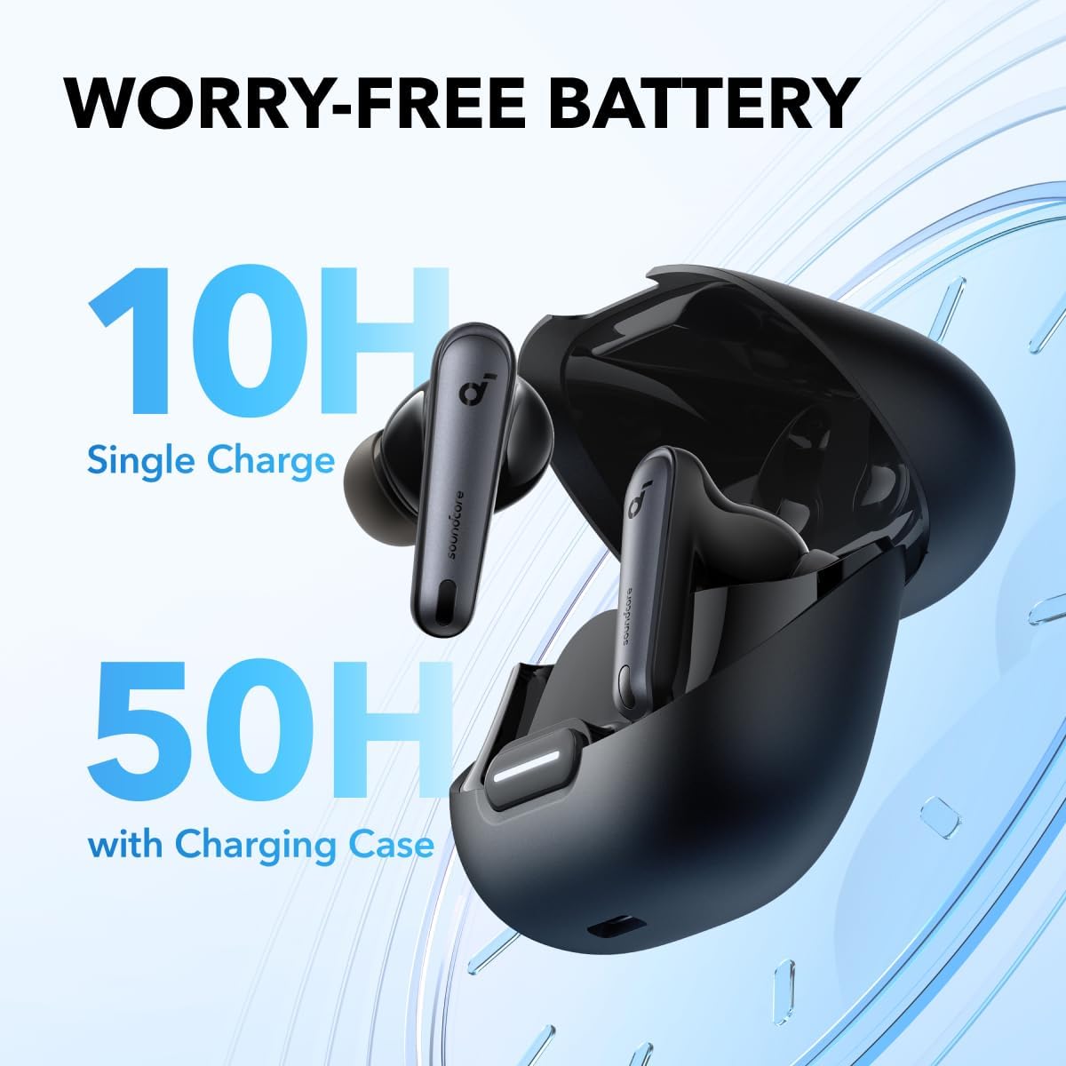 soundcore by Anker Liberty 4 NC Wireless Earbuds, 98.5% Noise Reduction, Adaptive Noise Cancelling to Ears and Environment, Hi-Res Sound, 50H Battery, Wireless Charging, Bluetooth 5.3 - Image 5