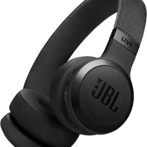 JBL Live 670NC - Wireless On-Ear Headphones with Adaptive Noise Cancelling with Smart Ambient, Up to 65H Battery Life with Speed Charge, Lightweight, Comfortable and Foldable Design (Black)