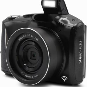 Minolta 64 Mega Pixels Digital Camera with 4K Video 60 FPS & WiFi, Black