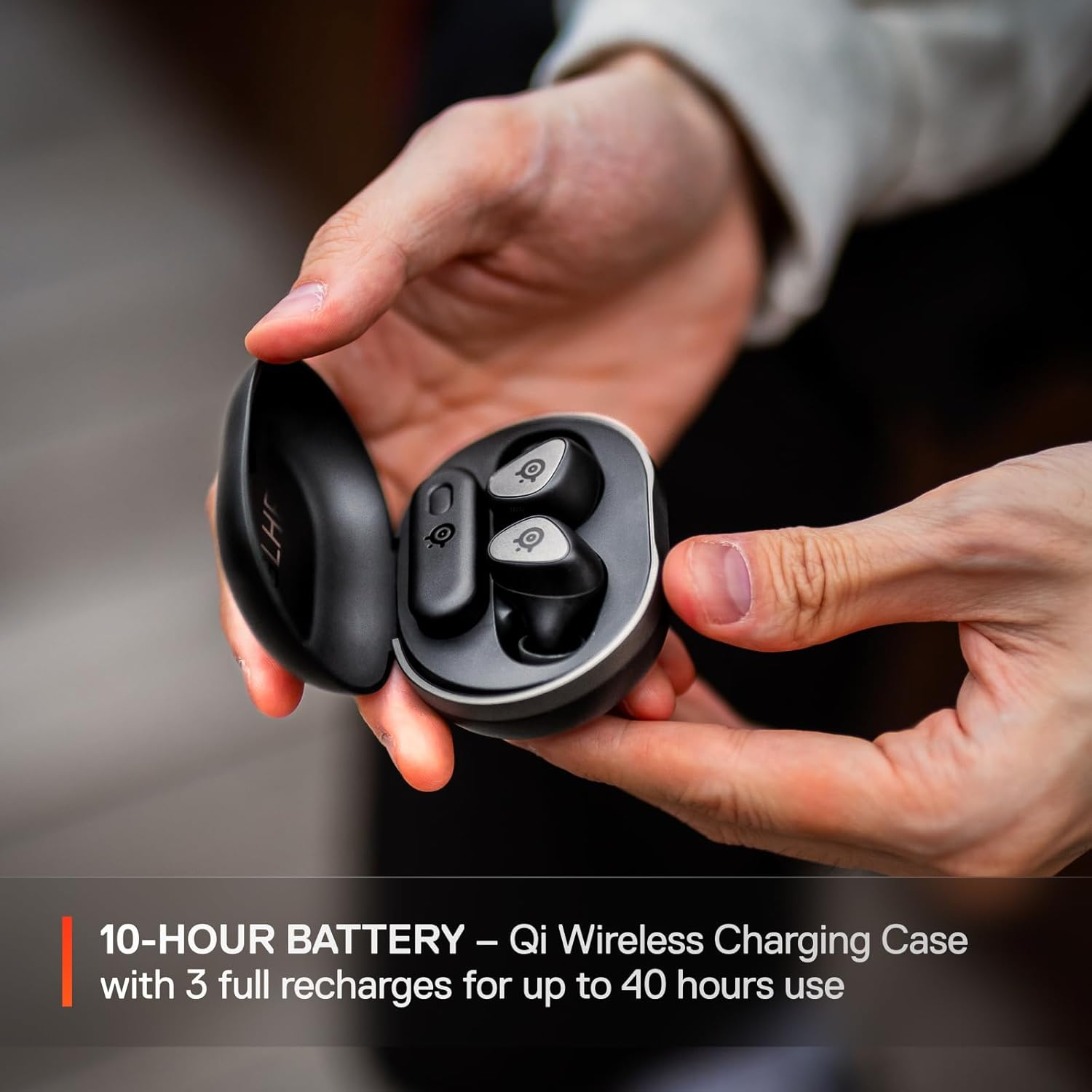 Arctis GameBuds for PlayStation/PC/Switch/Mobile — 2.4GHz + Bluetooth 5.3 Earbuds — Active Noise Cancelling — Mobile App Sound Presets — Water Resistant IP55 — 40H Battery with Qi Charging Case - Image 7