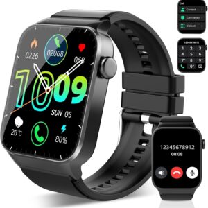 Smart Watch, 1.85" Smartwatch for Men Women(Answer/Make Calls), Fitness Watch with 110+ Sports Modes, Heart Rate