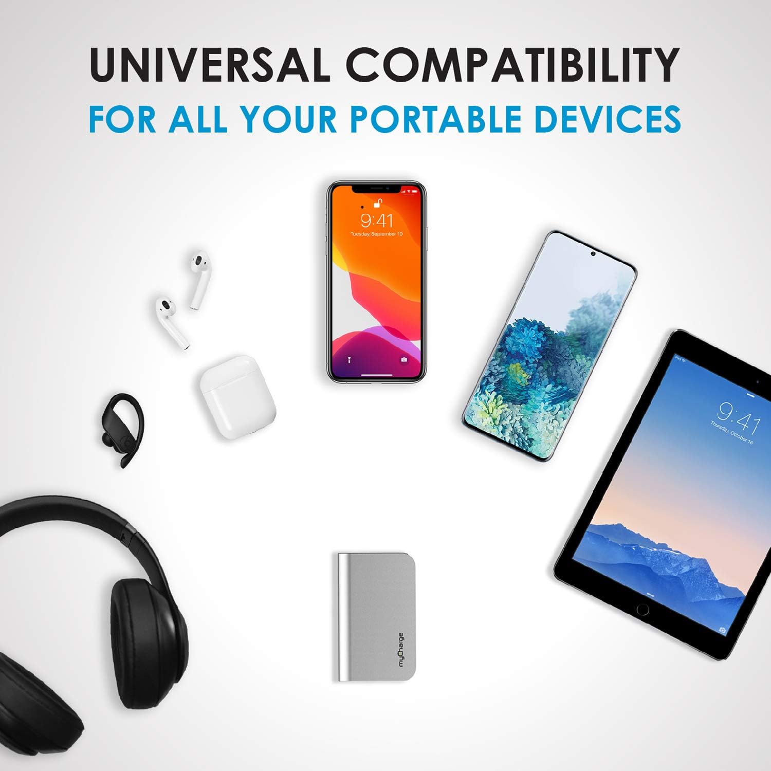 myCharge Portable Charger with Wall Plug – 10050mAh Fast Charging – Power Bank for iPhone, Samsung, Android & More - External Battery Pack Portable Charger with Built-in Cables (Lightning + Micro USB) - Image 6