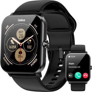 Smart Watch, 1.85"HD Smartwatches for Men Women, (Answer/Make Calls), IP68 Waterproof Fitness Watch, Heart Rate/Sleep Monitor, SpO2, Fitness Tracker with 120+ Sport Modes, Smartwatch for Android iOS