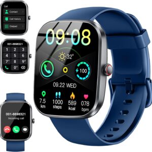 Smart Watch(Answer/Make Call), 1.91" Smartwatch for Men Women, NEW Fitness Watch with 110+ Sport Modes, Fitness Activity Tracke with Pedometer/Sleep Monitor/Heart Rate/IP68 Waterproof, for Android iOS