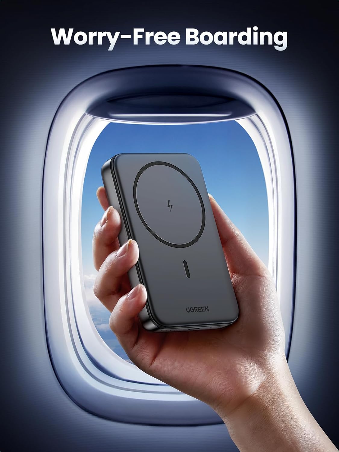 UGREEN Magnetic Power Bank, 10,000mAh Wireless Portable Charger, PD 20W Fast Charging Battery Pack with USB-C for Magsafe, iPhone 16/16 Pro/15/15 Plus/15 Pro/15 Pro Max, iPhone14/13/12 Series, Black - Image 8