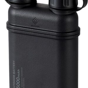 ELECOM NESTOUT Rugged Power Bank, 15000mAh Outdoor Charger, 32W USB-C Fast Charging PD, Waterproof IP67, Durable Shockproof, Battery Pack for iPhone Tablet Hiking Travel Camping (Black, 15000mAh)