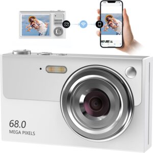 Digital Camera for Kids, 1080P FHD Camera, 68MP Point and Shoot Digital Camera for Pictures with 32GB Card, 16X Zoom, Compact Portable Camera Christmas Birthday Gift for Kid Teen Student Girls Boys