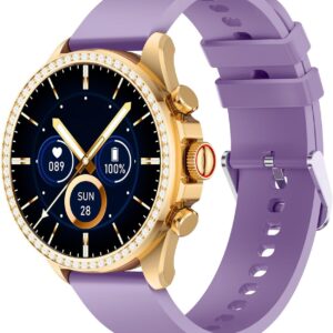 Ladies Watch for Women, Large Screen Smartwatch Bluetooth with Answer/Make Call/Text, Waterproof Smart Watch for Android iOS Phones with Fitness Activity Tracker and Pedometer