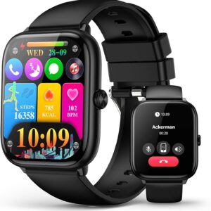 EarlySincere Smart Watches with Bluetooth Call, 2.06" AMOLED Display, Fitness Tracker with 118 Sports Modes, BP/HR Sleep Blood Oxygen Monitor, IP68 Waterproof, Compatible with Android and iPhone