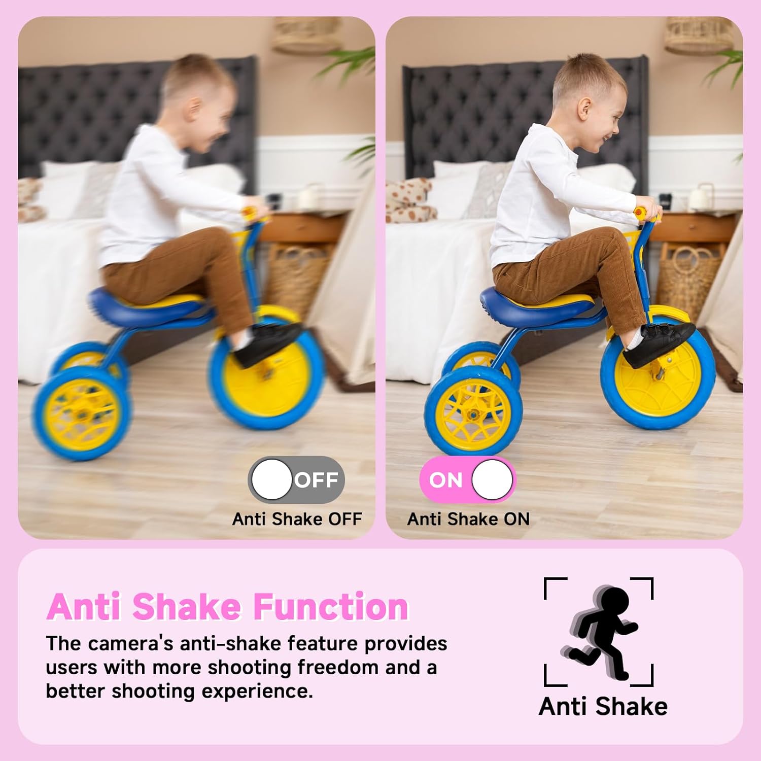 Digital Camera, FHD 1080P Digital Camera for Kids, Vintage Digital Camera with 16X Zoom, Face Detect, Smile Capture, Anti Shake, Compact Point and Shoot Camera Small Camera for Teens Purple - Image 3