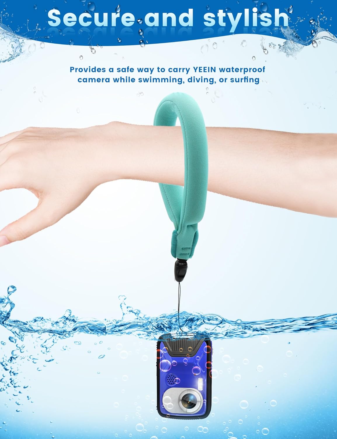 16FT Waterproo Camera, 30MP Underwater Digital Camera with 32G Card and Floating Strap, 18X Zoom Rechargeable Point and Shoot Camera for Snorkeling Swimming - Image 3