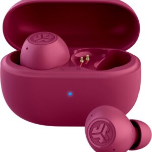JLab Go Pop ANC True Wireless Earbuds & Charging Case, Fuchsia, Active Noise Cancelling, 10mm Drivers, Dual Connect, Customize Your Sound with App, Be Aware Mode, Compact Fit, Google Fast Pair