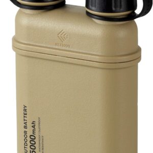 ELECOM NESTOUT Rugged Power Bank, 15000mAh Outdoor Charger, 32W USB-C Fast Charging PD, Waterproof IP67, Durable Shockproof, Battery Pack for iPhone Tablet Hiking Travel Camping (Beige, 15000mAh)