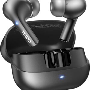 TOZO E2 Wireless Earbuds with Call Noise Cancellation, App Customize 32 EQs, 10mm Drivers with Powerful Bass, 30H Playtime, 2 Mics for Clear Calls, Bluetooth 5.3 Headphones, Comfort Fit in-Ear Headset
