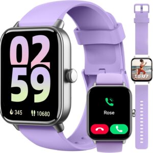 Smart Watch for Women, Android & iPhone Compatible, Fitness Watch Bluetooth Call & Receive Text, 1.8" Smartwatch with Alexa/Heart Rate/SpO2/Sleep Monitor/Calorie Step Tracker, Waterproof 7-Day Battery