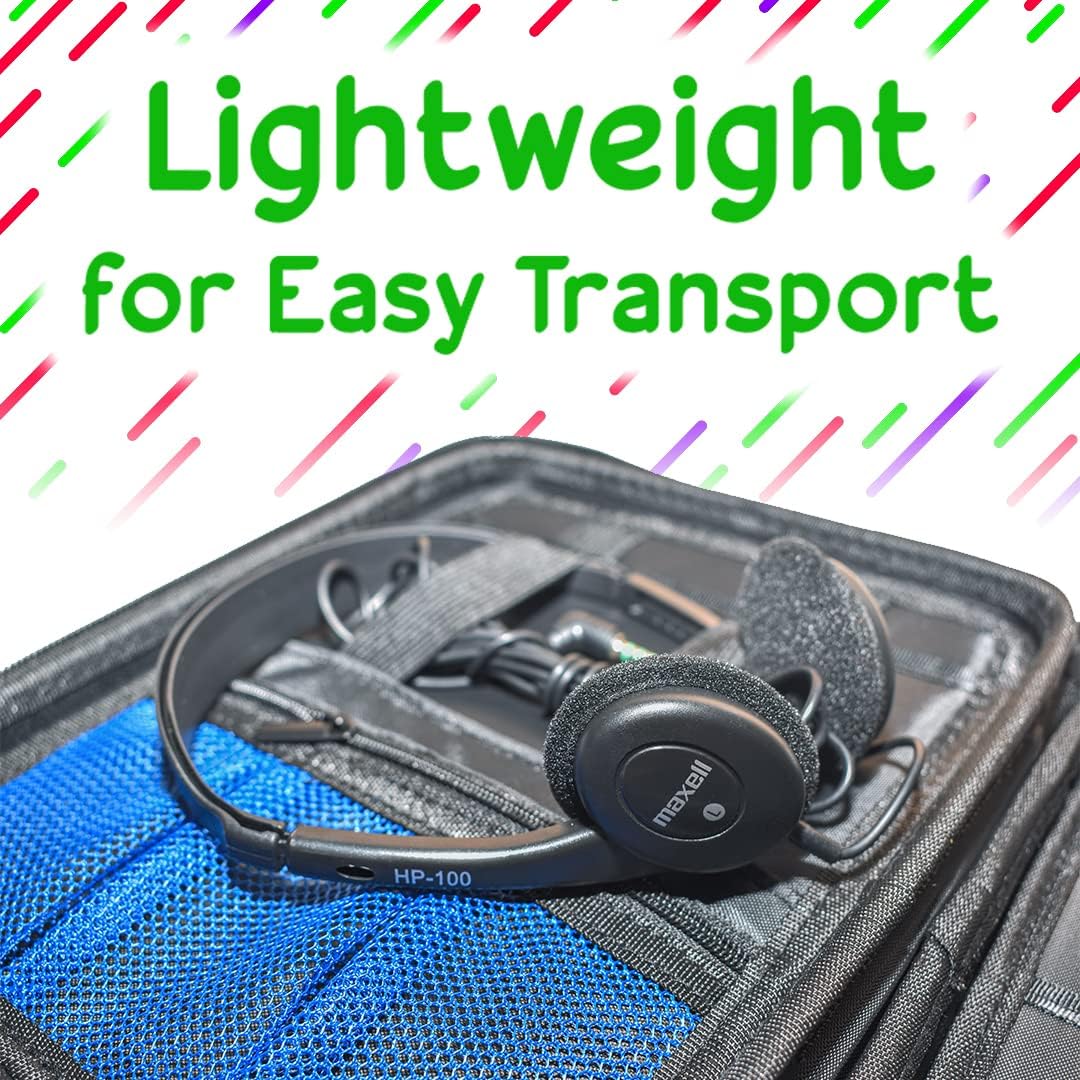 Maxell - 190319 Stereo Headphones - 3.5mm Cord with 6-Foot Length - Soft Padded Ear Cushions, Adjustable Headband for Comfort - Sleek, Lightweight, Wired for Reliable Connection – Black - Image 6