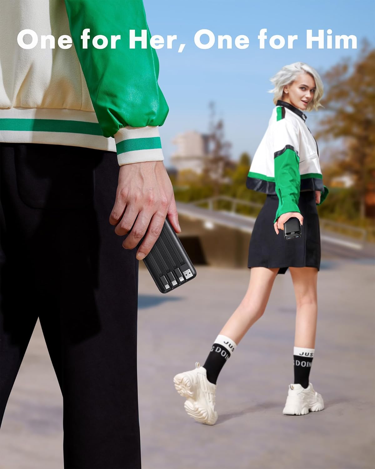 Portable Charger with Built in Cables, Portable Charger with Cords Wires Slim 10000mAh Travel Essentials Battery Pack 6 Outputs 3A High Speed Power Bank for iPhone Samsung Pixel LG Moto iPad - Image 6