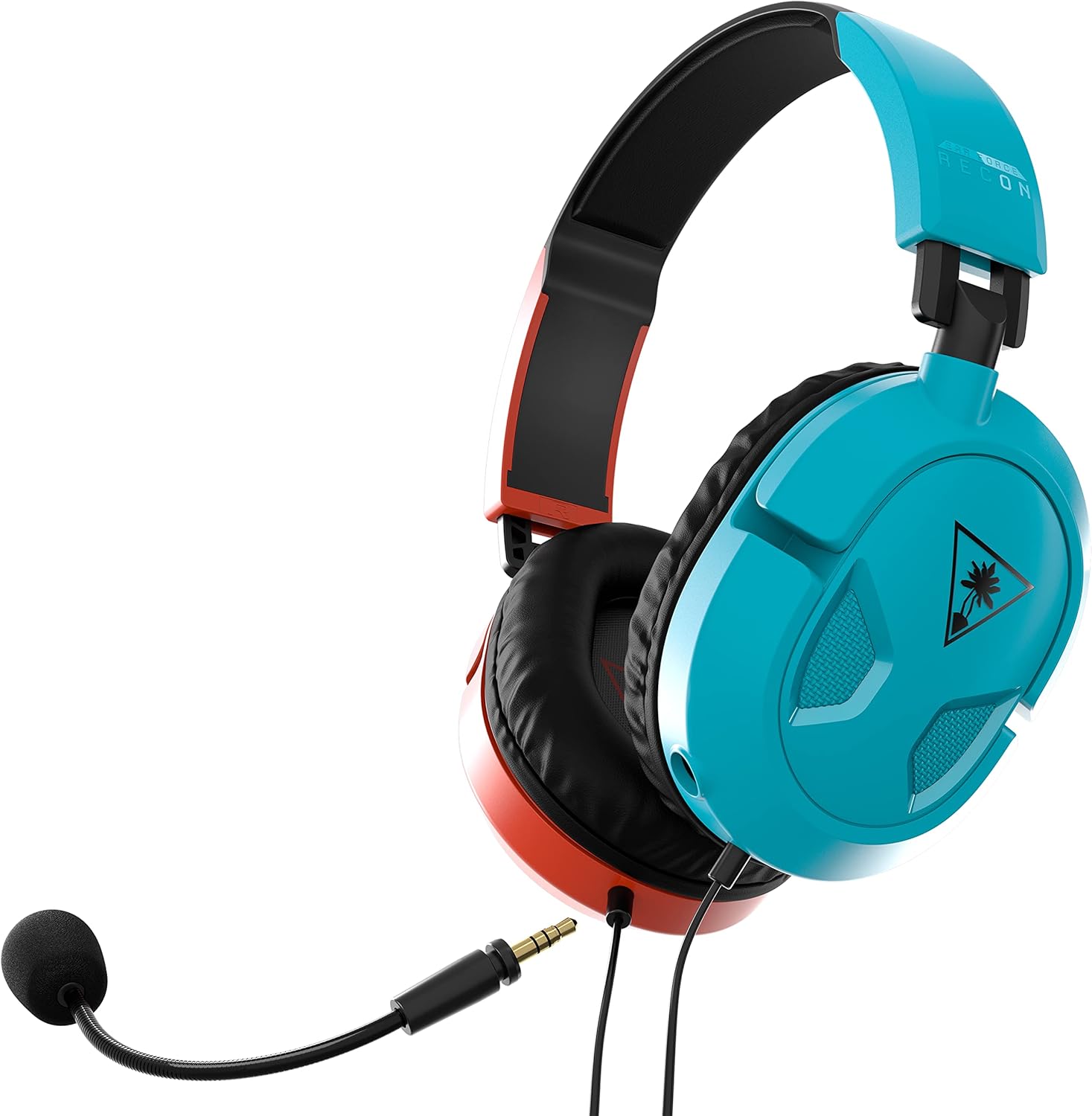 Turtle Beach Recon 50 Wired Gaming Headset – Nintendo Switch, Xbox Series X|S, Xbox One, PS5, PS4, PlayStation, Mobile & PC with 3.5mm – Removable Mic, 40mm Speakers, In-line Controls – Red/Blue - Image 6