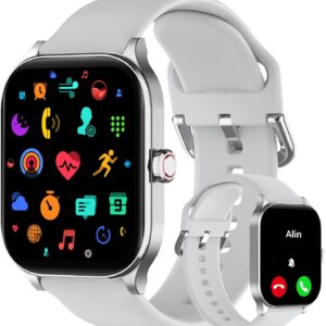 Smart Watch (Answer/Make Call), 2.01" Smartwatch for Android Phones and iPhone with Heart Rate,Sleep Monitor,Pedometer, 100+Sports Fitness Watch, IP68 Waterproof Fitness Tracker for Men Women