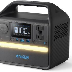 Anker 521 Portable Power Station Upgraded with LiFePO4 Battery, 256Wh 6-Port PowerHouse, 300W (Peak 600W) Solar Generator (Solar Panel Optional), 2 AC Outlets, 60W USB-C PD Output, Outdoor Generator