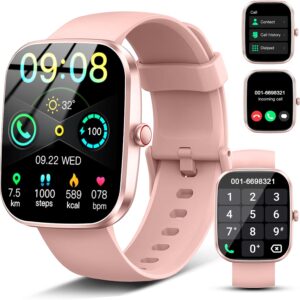 Smart Watch(Answer/Make Call), 1.91" Smartwatch for Men Women,2025 Fitness Watch with 110+ Sport Modes, Fitness Activity Tracke with Pedometer/Sleep Monitor/Heart Rate/IP68 Waterproof, for Android iOS