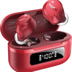TOZO Hybrid Active Noise Cancelling Wireless Earbuds, 6 Mics ENC Clear Call, IPX8 Waterproof, in Ear Bluetooth 5.3 Headphones Stereo Bass Ear Buds 59H Playtime with LED Display 32 EQs via APP