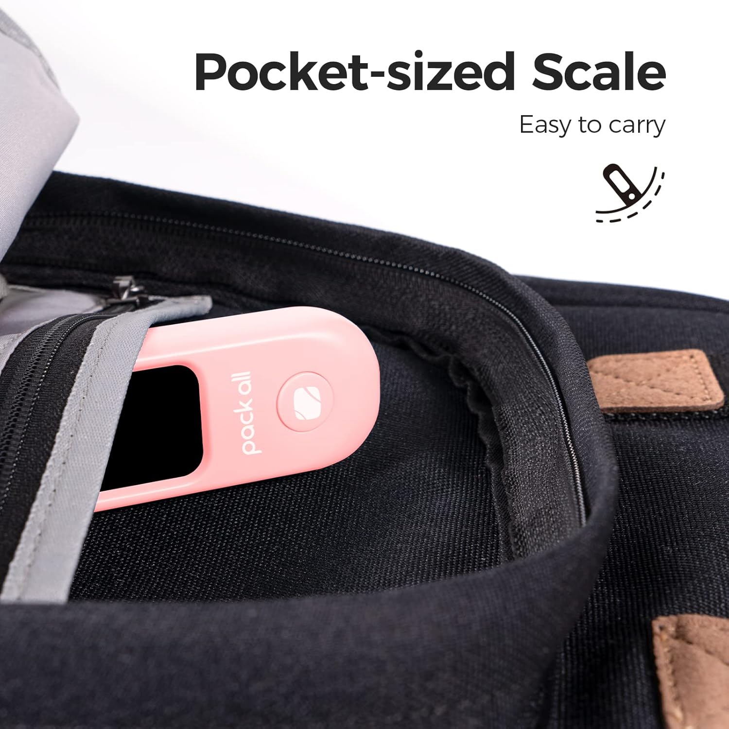 pack all 110 Lbs Luggage Scale, Digital Handheld Baggage Scale, Travel Suitcase Weight Scale with LCD Display, Battery Included, Pink - Image 7