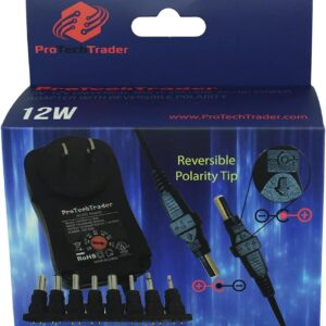 3vdc -12 volt Universal AC/DC Power Adapter USB Port | 8 Reversible Polarity Positive or Negative Tips Center Tip 3v 4.5v 5v 6v 7.5v 9v 12v 1a 12w Transformer 5.5mm 2.5mm 2.1mm 3.5mm 4.0mm 5.0mm 1.7mm