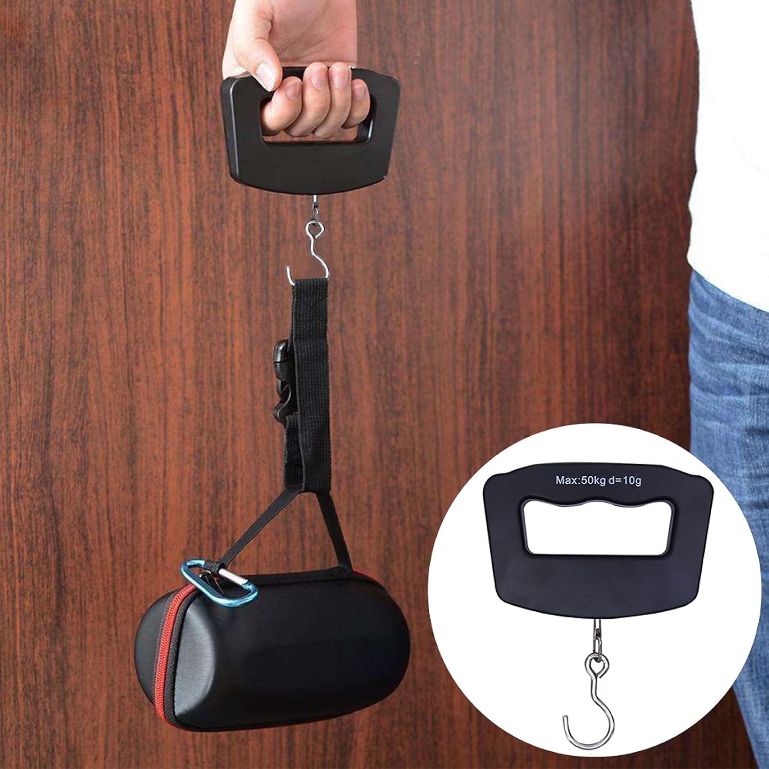50kg Portable Hook/Strap Digital Electronic Luggage Travel Bag Scale Balance - Image 2