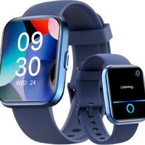 Fitpolo Smart Watches for Men/Women, 1.8'' Alexa Built-in Fitness Tracker Watch with Bluetooth Calls, IP68 Waterproof, Heart Rate/Sleep/SpO2/Stress Monitor, 110 Sport Modes for Android & iPhone