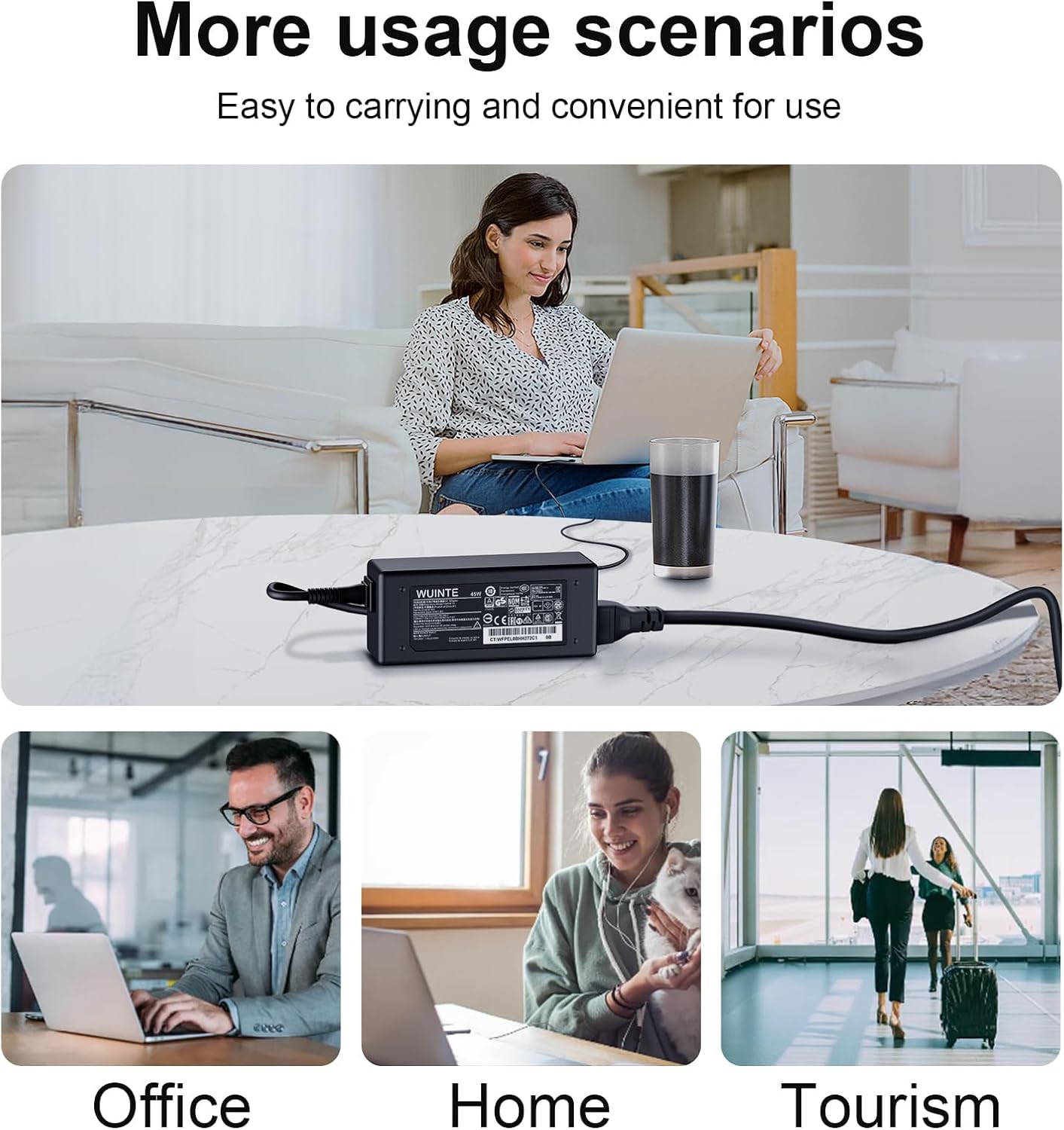 USB C Laptop Charger Chromebook Charger Compatible with HP Dell Lenovo Asus Acer Samsung Google Chromebook Type C Power Cord - Image 6