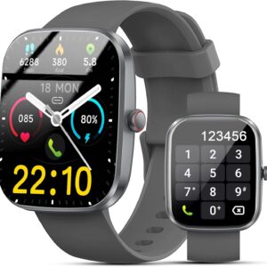 Smart Watch, 1.91" Smartwatch for Men Women (Answer/Make Call), Fitness Tracker with 100+ Sport Modes, IP68 Waterproof, Heart Rate/Sleep/Spo2 Monitor, Pedometer, Activity Tracker for Android iOS