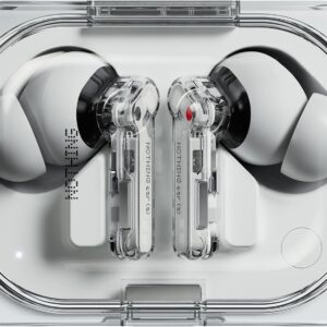 Nothing Ear (a) Wireless Earbuds with ChatGPT Integration, 45dB Hybrid Noise Cancelling Earbuds, Hi-Res Audio, Advanced Equaliser, Dual Connect, 6 Mics, 42.5H Playtime Earbuds Wireless Bluetooth White