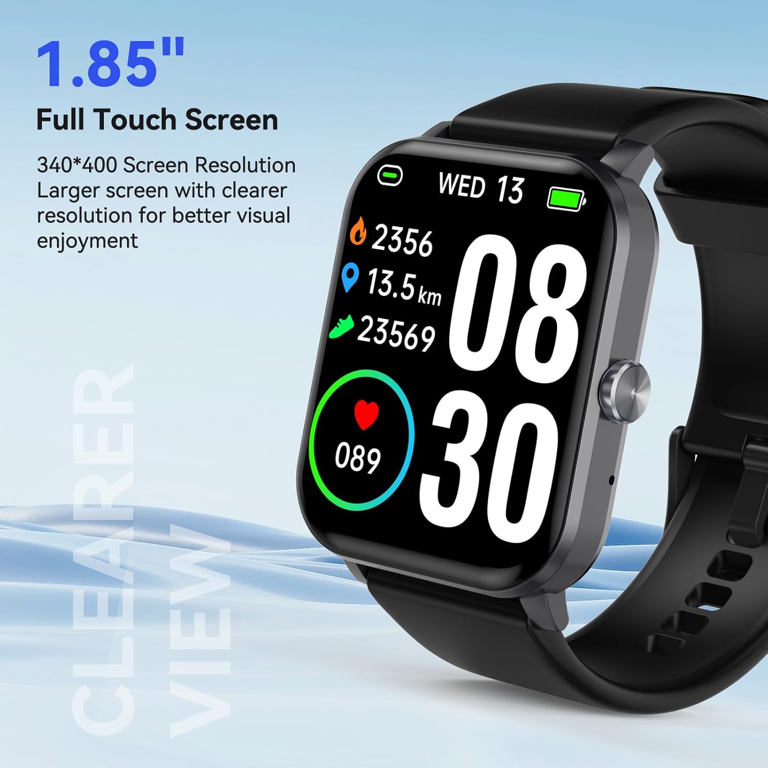 Smart Watch(Answer/Make Call), 1.85'' HD Smartwatch for Men Women, 2025 Fitness Tracker with 100+ Sport Modes, Heart/Sleep Monitor/Pedometer IP68 Waterproof Fitness Watch for Android iOS - Image 7
